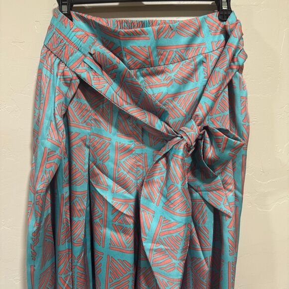 New Ashro Orange & Blue Belted pants - Picture 2 of 5